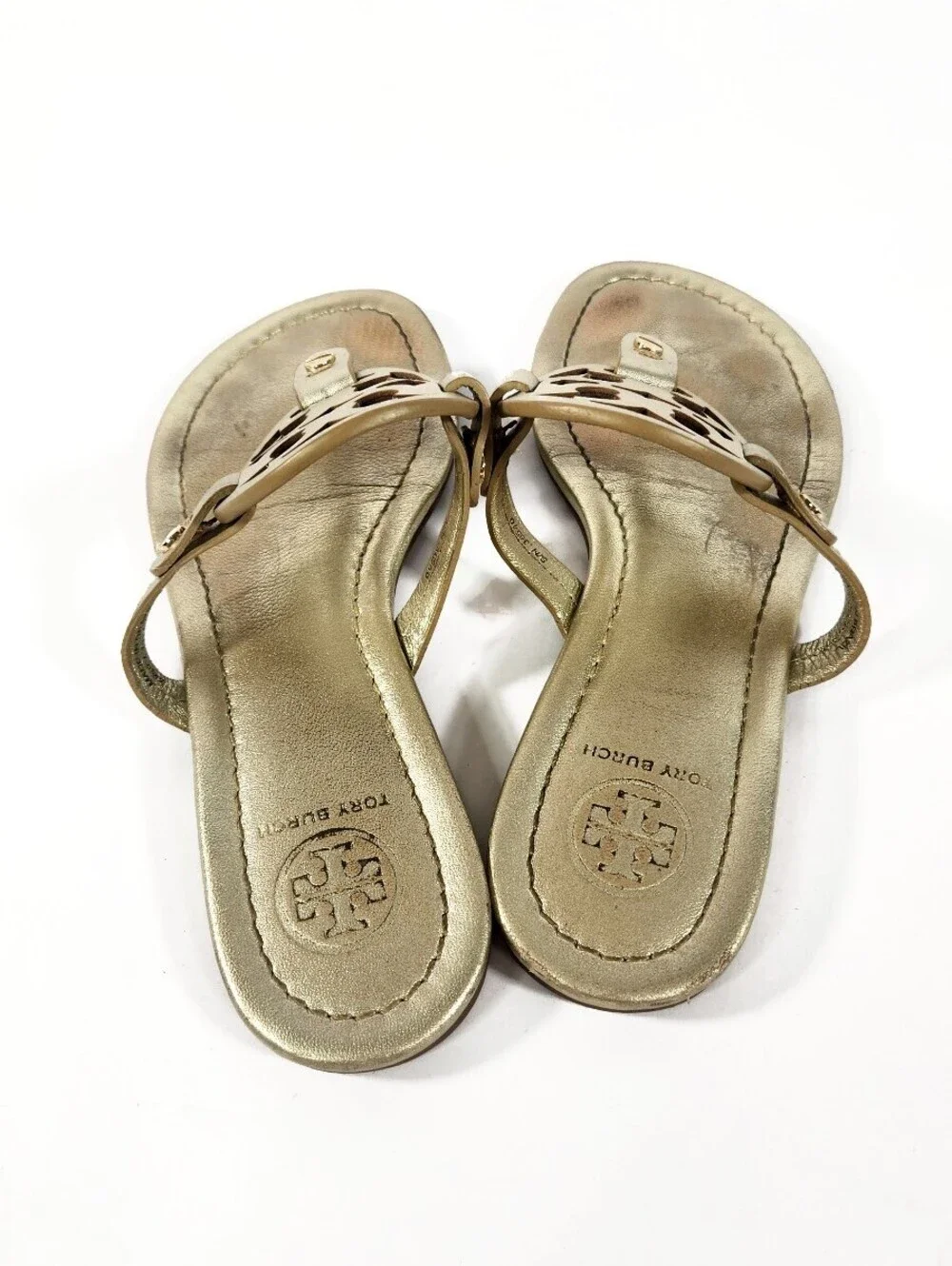 Tory Burch Silver Miller Sandals Size 5.5